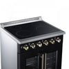 Galiano 30 Inch French Door Electric Range, 4 radiant burners, 4.32 cu.ft., Black - FFSEL6917-30BLK | Cuisiniere electrique Galiano de 30 po avec portes francaises, 4 foyers, 4,32 pi³, noir – FFSEL6917-30BLK