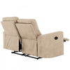 Denton 57 in. Faux Leather Manual Reclining Loveseat - Taupe | Causeuse inclinable manuelle Denton de 57 po en similicuir - Taupe