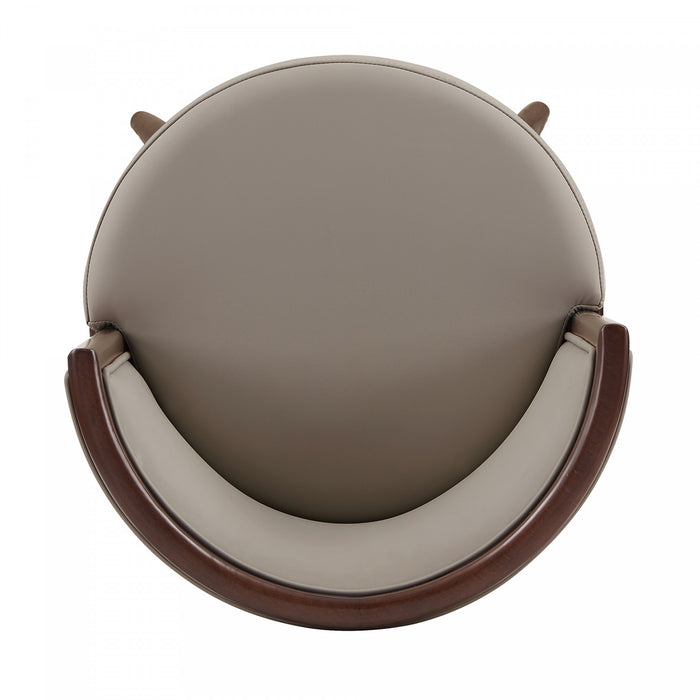 Evalyn Modern Wood Upholstered Barstool in Taupe
