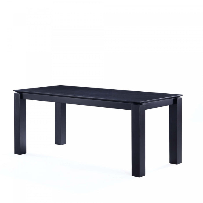 Flor and Rockaway Modern Industry Chic 7-Piece Dining Set in Wheat and Black