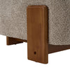 Luma Modern Boucle Lounge Chair with Rolled Backrest and Solid Wood Frame, Brown, Walnut | Luma Fauteuil de Salon Moderne en Bouclette a Dossier Enroule et Cadre en Bois Massif, Brun, Noyer