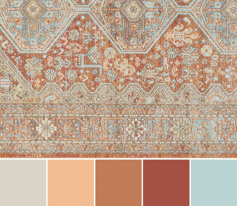 Alicia Traditional 9'3\" x 11'10\" Area Rug in Brown Indoor Area Rug