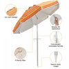 Costway 6.5FT Patio Beach Umbrella Sun Shade Tilt Carry Bag