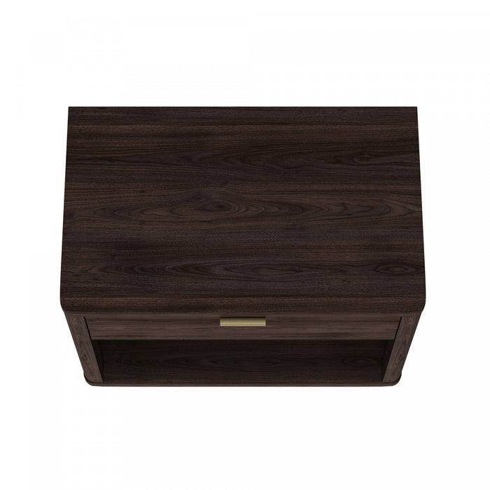 Evelyn Modern 32\" Nightstand in Brown (1-Drawer) - Set of 2
