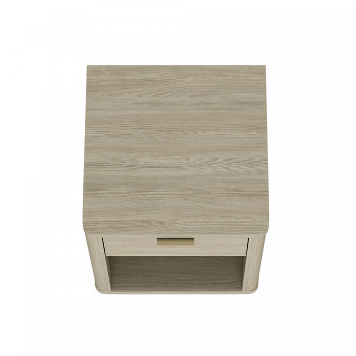 Evelyn Modern 20\" Nightstand in Natural (1-Drawer) - Set of 2