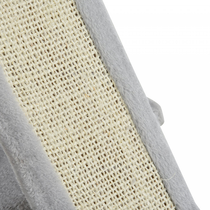 Pawhut Plush Cat Tree Tower Activity Center With Sisal Scratching Post Scratching Board Perch Condo, Light Grey