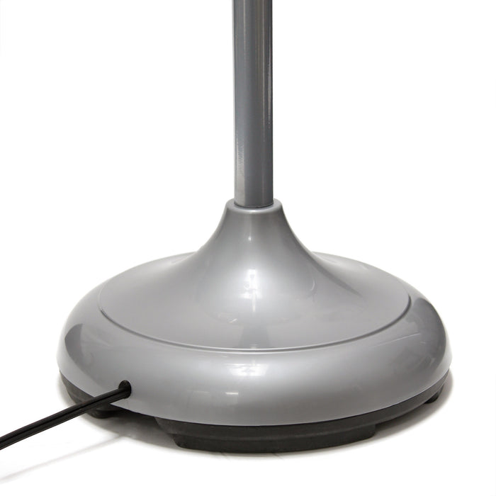 Skye 5 Light Adjustable Gooseneck Floor Lamp, Multi Blues, White, & Silver, 67\"H