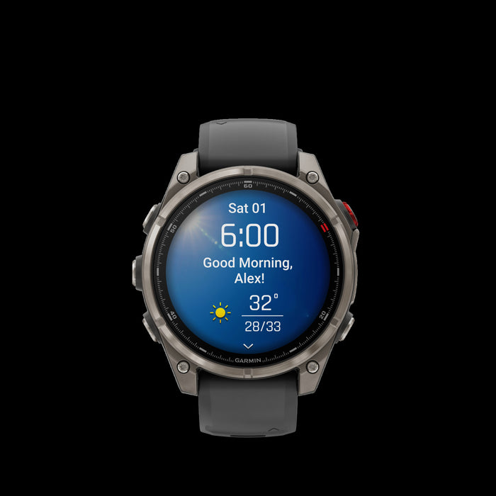 Garmin Fenix 8 Pro 47mm Titanium Pro Smartwatch - Training Wearable, Voice Calls, Running Economy, Garmin Coach Plans, Auto Lap Timing, Dive-Rated Design