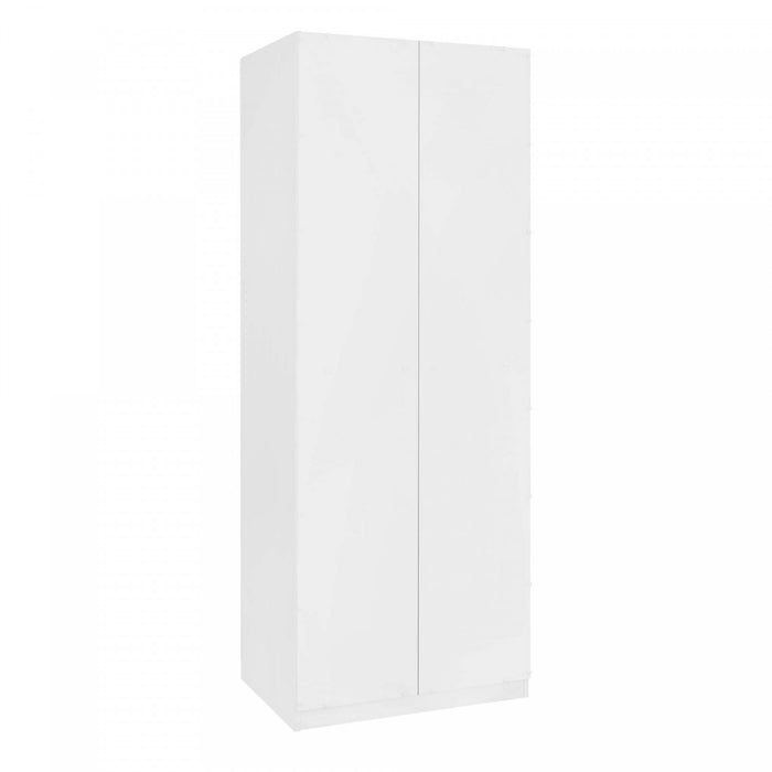 Lee Modern 32\" Wardrobe Closet in White - Set of 2 Armoire