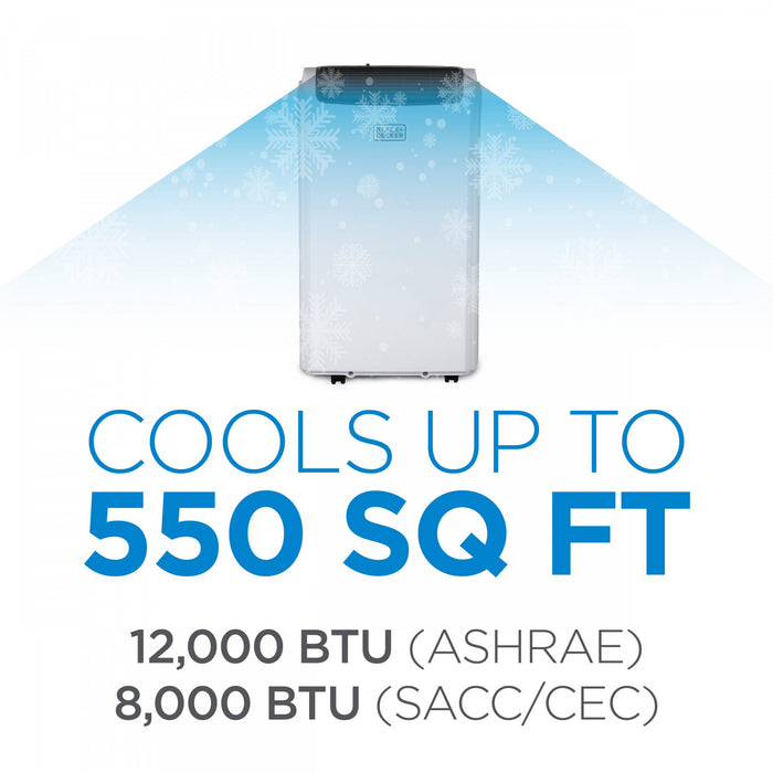 Black+Decker 12,000 BTU Smart Portable Air Conditioner With Heating and Wi-Fi - BPACT12HWT