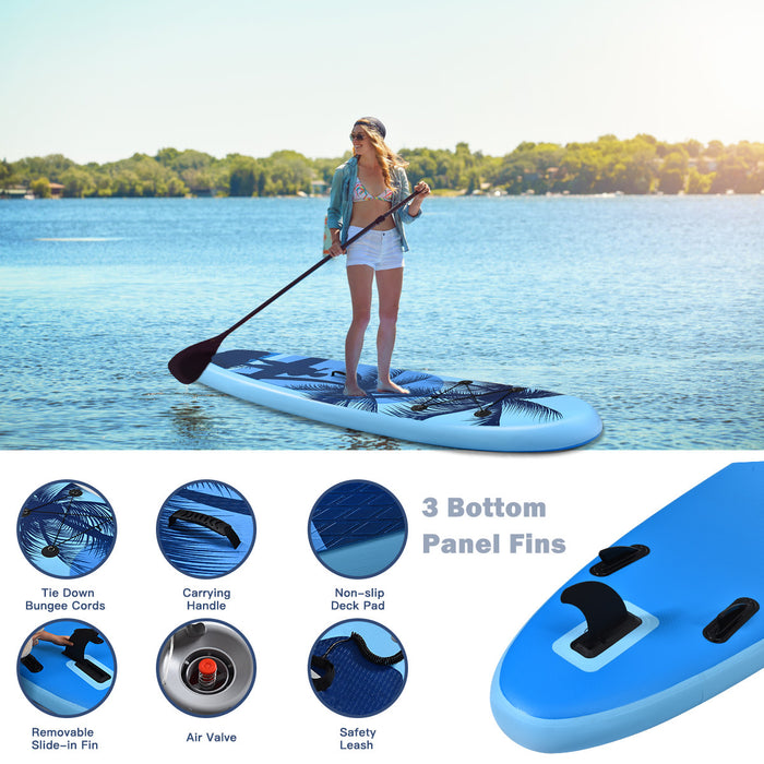 Goplus 9.8' Inflatable Stand Up Paddle Board W/carry Bag Adjustable Paddle Adult Youth
