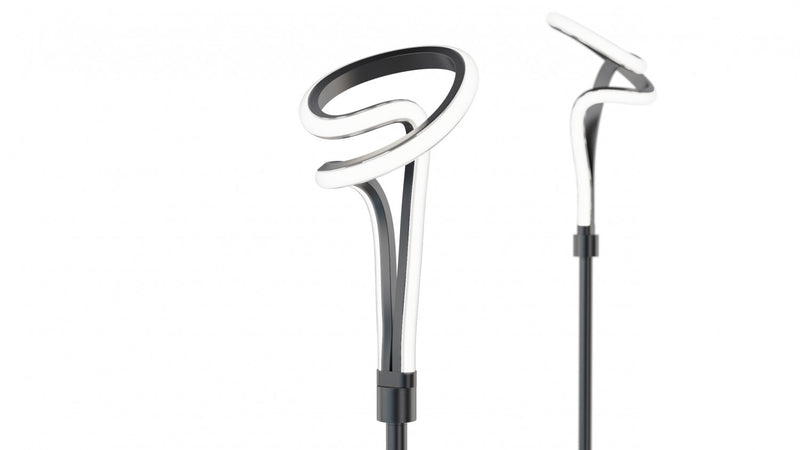 59\" Black Loop Design LED Floor Lamp