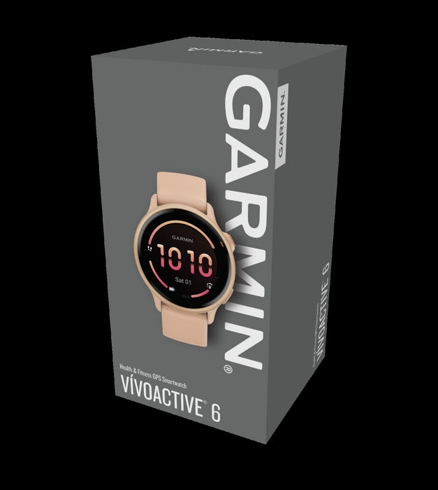 Garmin Vivoactive 6 Pink Dawn Everyday Smartwatch - Lifestyle Tracker, Morning Report, Meditation Tracking, Women's Health, On-Wrist Texting