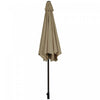 Costway 9Ft Outdoor Market Patio Table Umbrella Push Button Tilt Crank Lift Tan