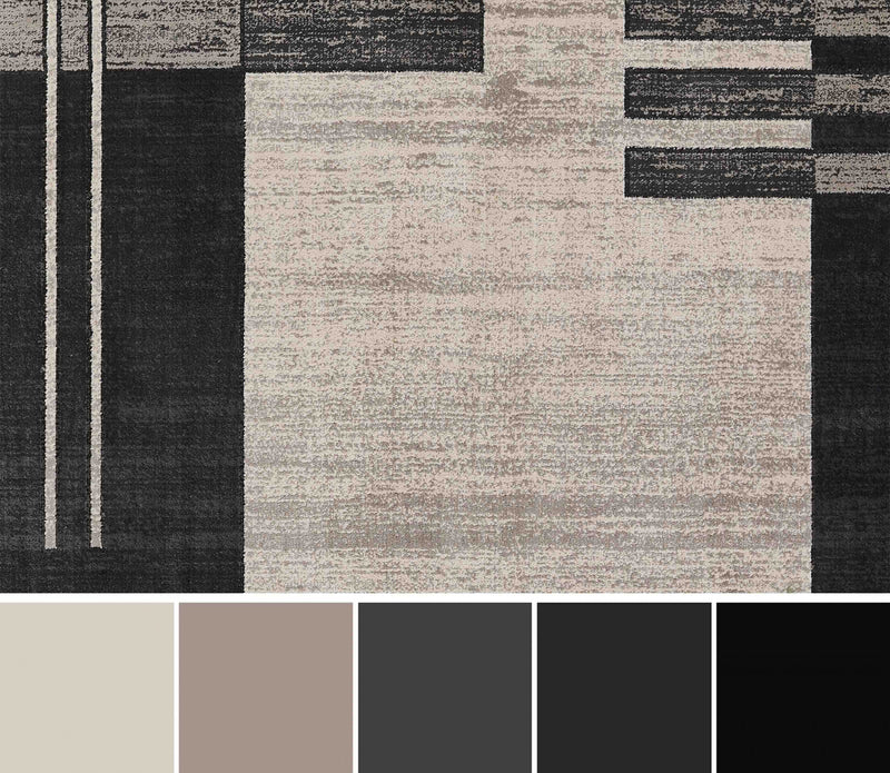 Sorelle Contemporary 7'9\" x 9'10\" Area Rug in Grey Indoor Area Rug