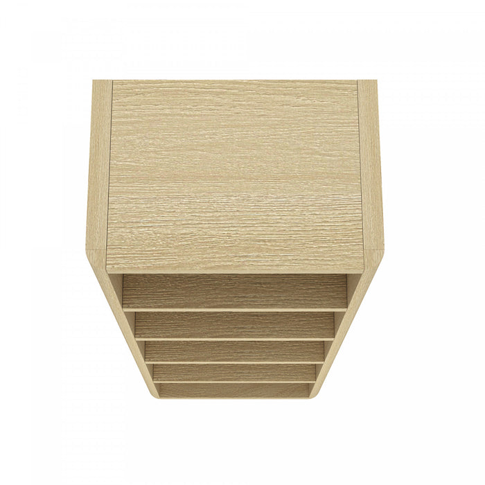 Rivington Modern 28\" Open Bookcase in Natural Oak - Set of 2