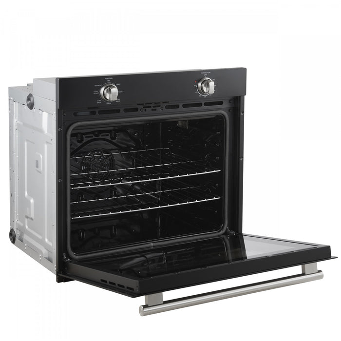 Forno Vomero 30\" Single Wall Oven in Black, 5 cu.ft. Convection Oven - FBOEL1370-30BLK
