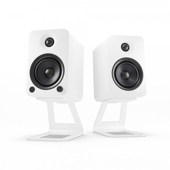 Kanto SE4 Elevated Desktop Speaker Stands for Midsize Speakers - Pair, White