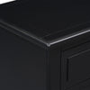 U_Style 28 Inch Painted Nightstand with 3 Smooth-Glide Drawers and Rubberwood Legs, Black | U_Style Table de Nuit Peinte 28 po avec 3 Tiroirs a Glissiere Douce et Pieds en Bois de Caoutchouc, Noir