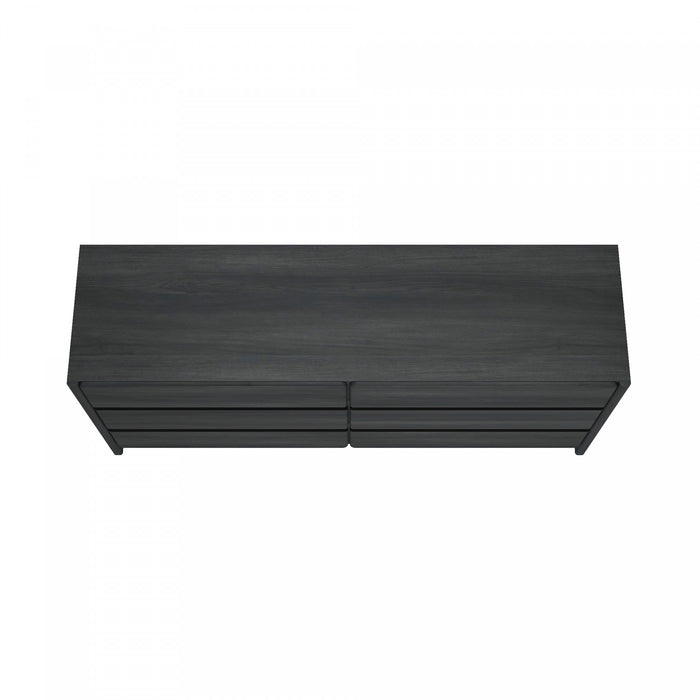 Linda Modern 72\" Dresser in Charcoal Gray (6-Drawer)