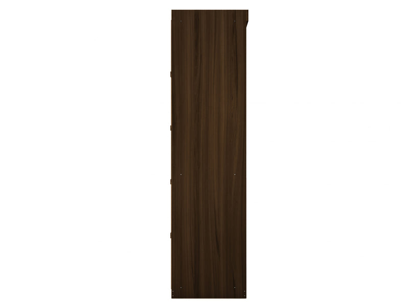 Mulberry Contemporary Modern 36\" Wardrobe Closet in Chestnut Brown - Set of 2
