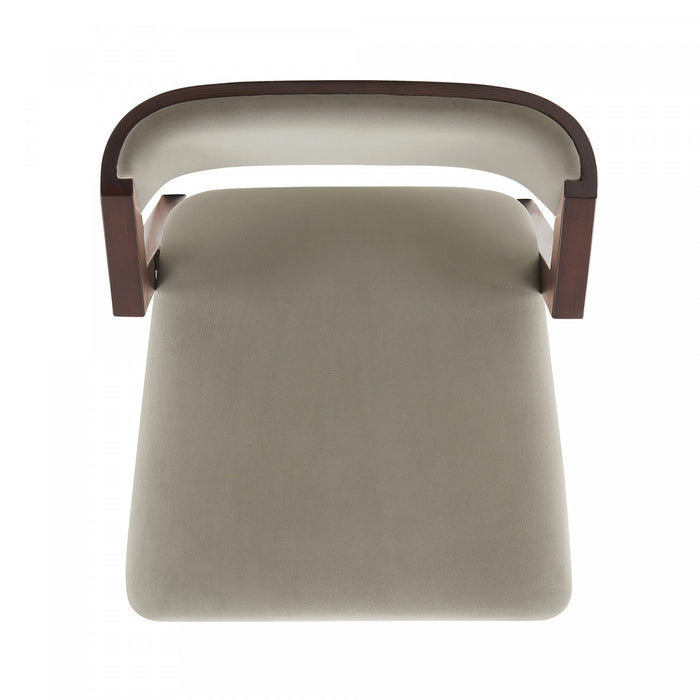 Patricia Modern Wood Upholstered Counter Stool in Linen - Set of 2