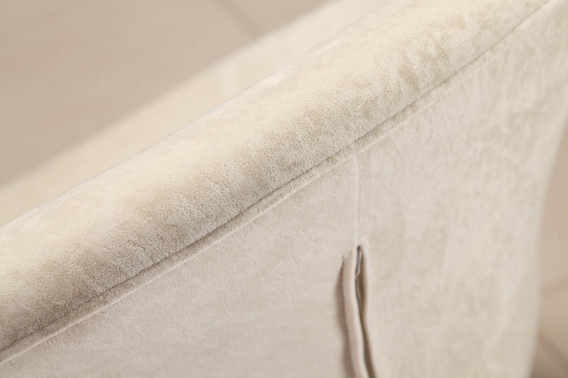 Tulip Modern Velvet Swivel Lounge Chair in White - Set of 2