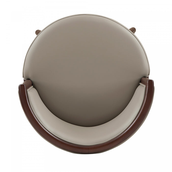 Evalyn Modern Wood Upholstered Counter Stool in Taupe