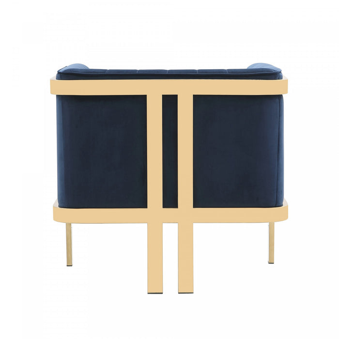 Paramount Modern Velvet Lounge Chair in Royal Blue - Set of 2