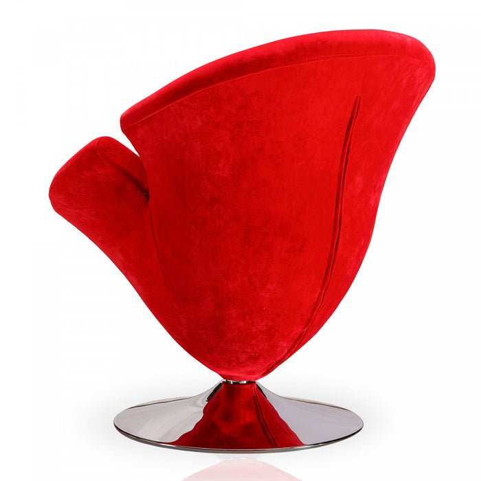 Tulip Modern 1-Piece Accent Chair in Green, Orange, Red and Yellow