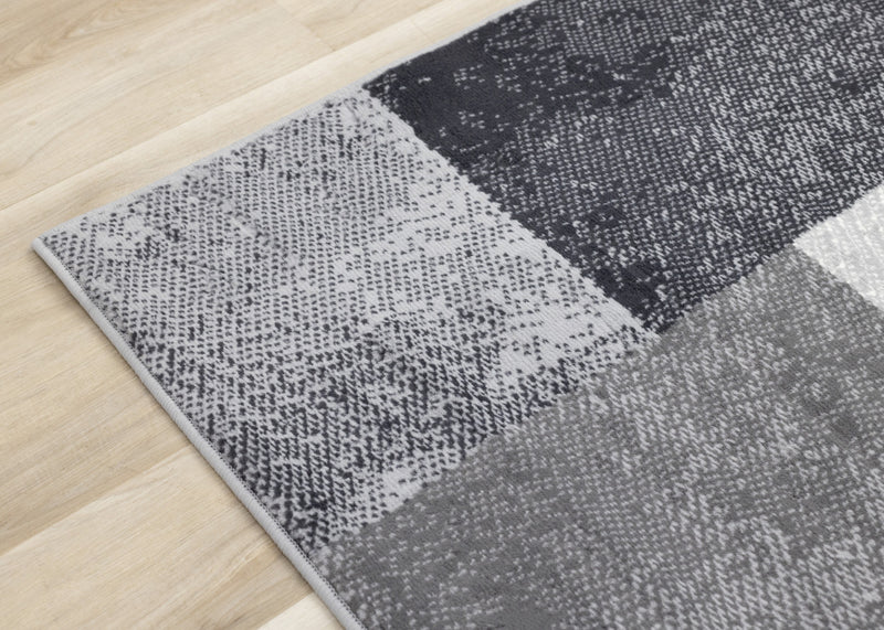 Florence Grey Faded Squares Rug, 5'3\" x 7'4\" Indoor Area Rug