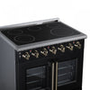 Forno Massimo 36 Inch French Door Electric range, 5 radiant burners, 5.36 cu.ft., Black - FFSEL6955-36BLK Electric Range | Cuisiniere electrique Massimo de 36 po a portes francaises, 5 foyers, 5,36 pi³, noir – FFSEL6955-36BLK