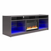 Ameriwood Home Luna Electric Fireplace TV Stand for TVs up to 75\" - Graphite Grey