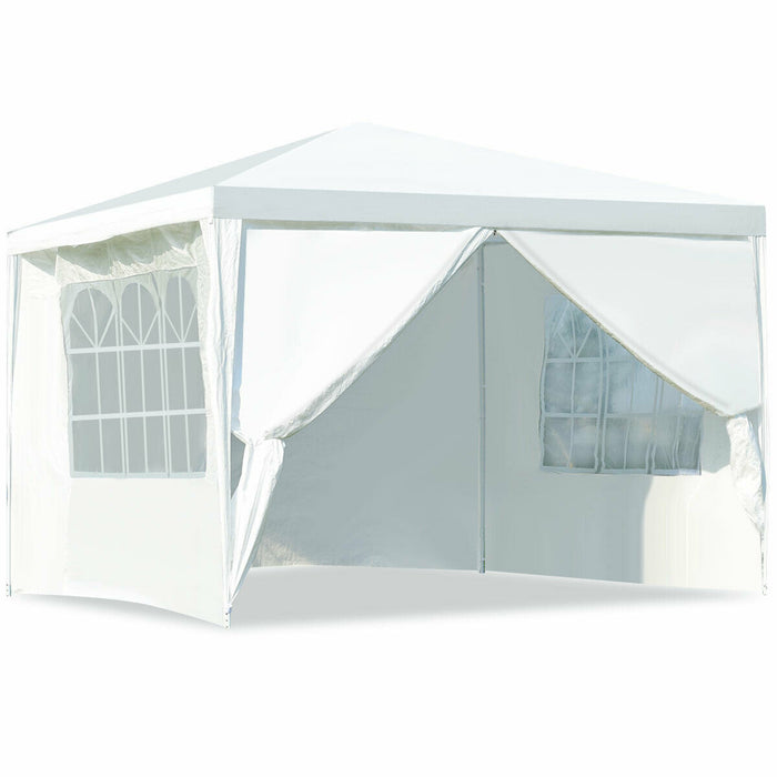 Costway 10'x10' Canopy Gazebo Party Wedding Event Tent Heavy Duty Side Walls