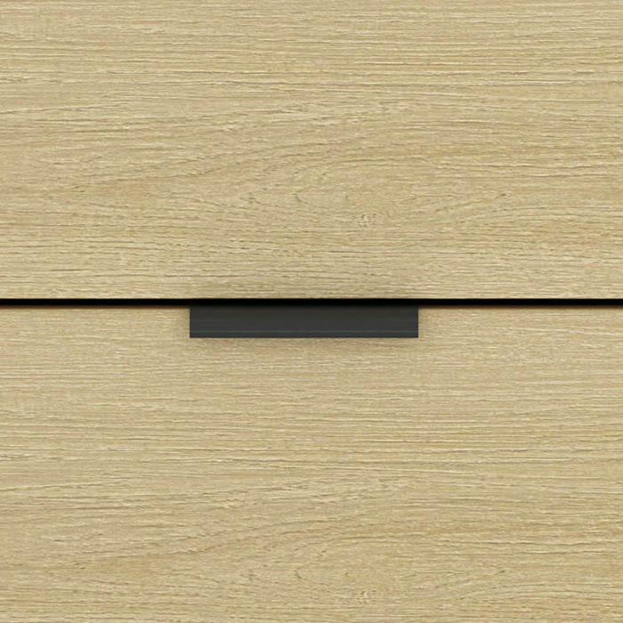 Olivia Manhattan Modern 71\" Dresser in Natural Oak (6-Drawer)
