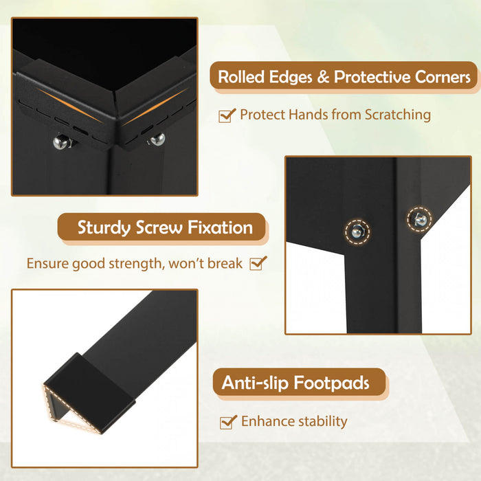 Costway Raised Garden Bed Elevated Metal Planter Box With Legs Drainage Holes Gardening Box