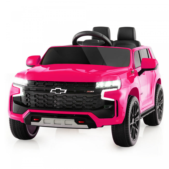 12v Kids Ride On Car Chevrolet Tahoe Electric Truck Suv Remote W/ Light & Music Pink