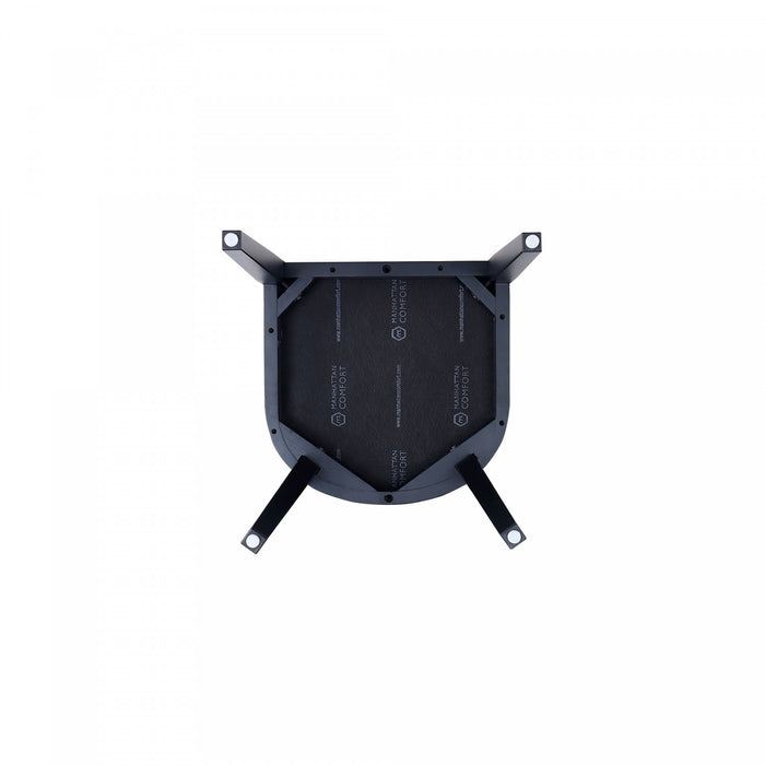 Gansevoort Modern Wood Vegan Leather Dining Chair in Ivory - Set of 4