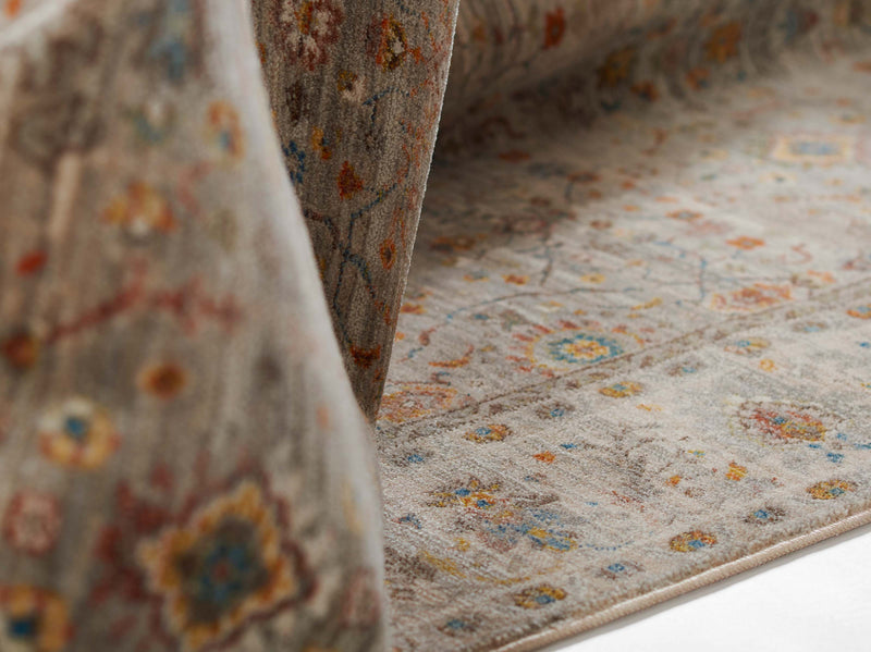 Zaina Traditional 9'0\" x 12'0\" Area Rug in Grey Indoor Area Rug