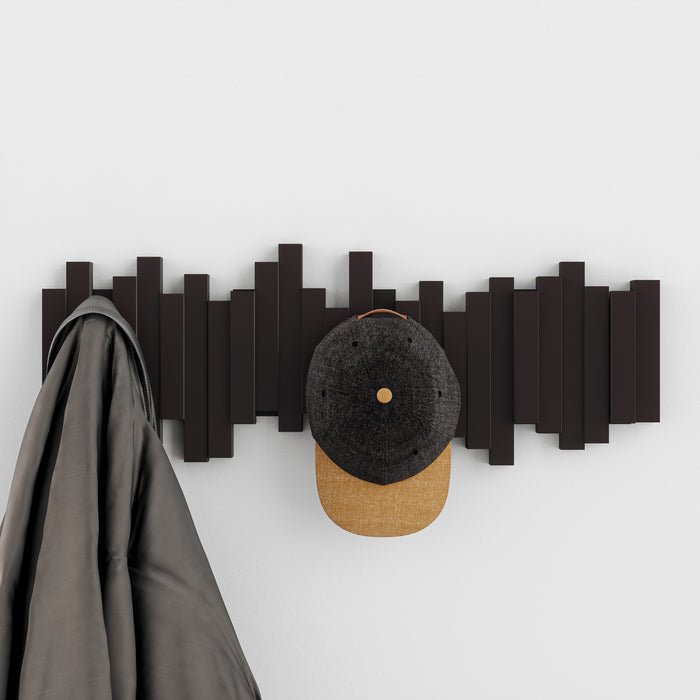 Umbra Modern Sticks Wall-Mounted Coat Rack - Espresso