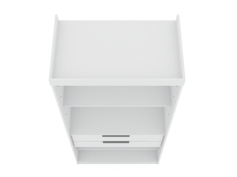 Mulberry Contemporary Modern 2-Piece Wardrobe Closet in White