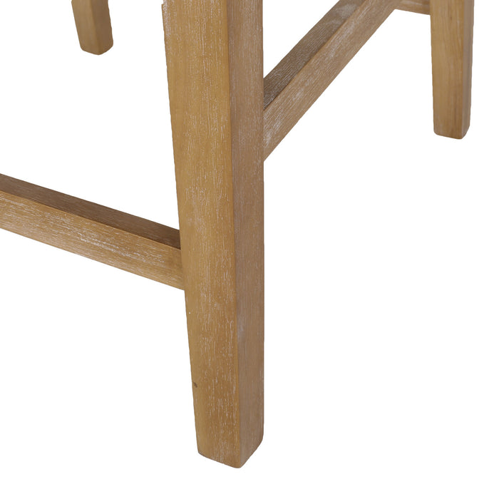 Gabrielle 26\" Seat Height Counter Stool With Upholstered Fabric And Solid Wood Legs,brown