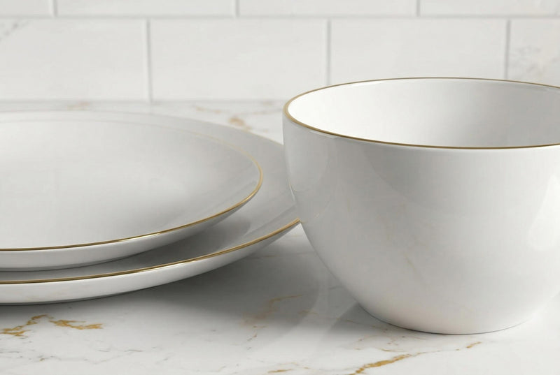 S&CO Home Imperial 12-Piece Porcelain Dinnerware Set