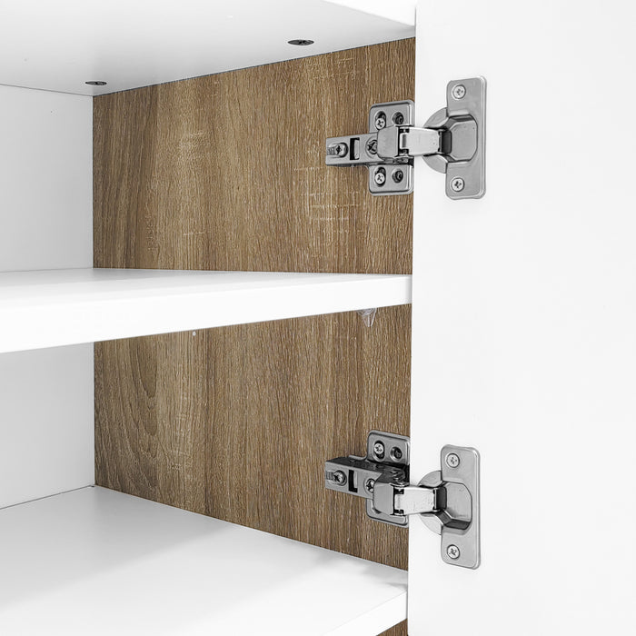 Emily 74.7\" Large Storage TV Cabinet with Doors and Drawers,Gold Tv Stand