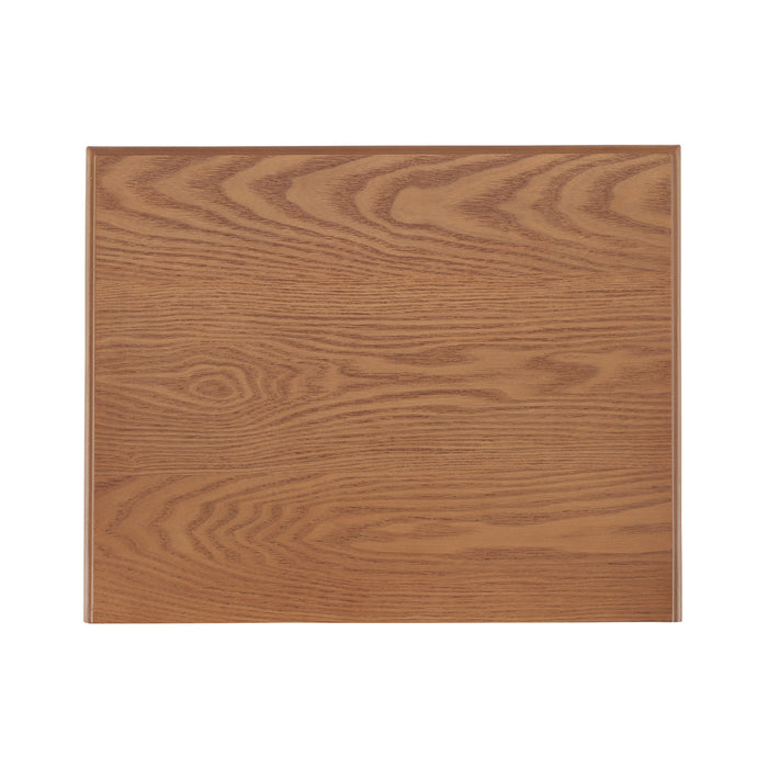 Emma 2-Drawer Wooden Bedroom Nightstand with Non-Slip Feet, Milk White