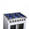 Forno Capriasca 36" White Gas Range 5.36 cu.ft -FFSGS6460-36WHT | Cuisiniere a gaz blanche Capriasca 36 pouces, 5,36 pi³ – FFSGS6460-36WHT