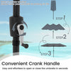 Costway 13 FT Large Patio Umbrella Outdoor Double-Sided Table Market Umbrella for Garden Gray