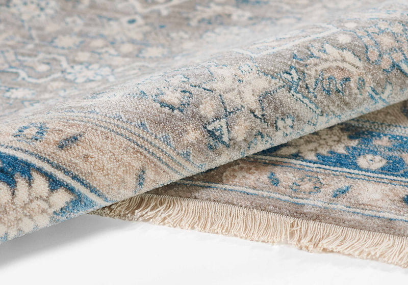 Lucia Traditional 2'6\" x 8'0\" Runner Rug in Blue Indoor Area Rug