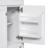 Felix 60 Inch Modern Double Bathroom Vanity with Ceramic Sink & Storage Cabinet, White | Meuble de salle de bain double moderne Felix 60 pouces avec lavabo ceramique et rangement, blanc