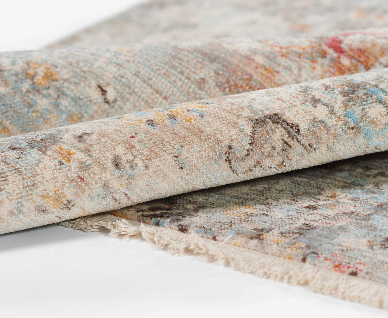 Camellia Traditional 2'6\" x Runner Rug in Multi Indoor Area Rug